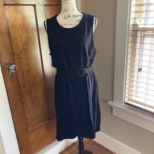 Loft black belted shift dress. Size 16T